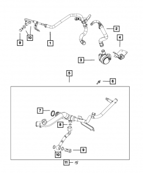 Насос охлаждения Fiat 500L 14-19 1.4T