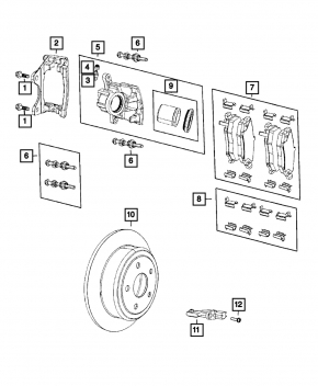 Диск тормозной задний левый Jeep Wrangler 18-25 342/14мм