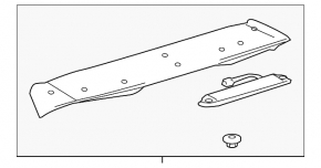 Спойлер двери багажника Lexus RX300 RX330 RX350 RX400h 04-08 без стоп сигнала