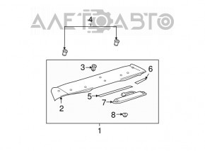 Спойлер двери багажника Lexus RX300 RX330 RX350 RX400h 04-08 без стоп сигнала