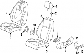 Сидіння водія Honda CRV 23-26 без airbag, механічне, тканина чорна