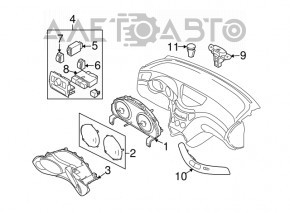 Кнопка аварийки Subaru b9 Tribeca