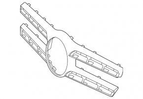Накладка решетки радиатора grill Mercedes X167 GLS 450 580 20-23