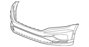 Бампер передний голый VW Passat 20-22 R-line