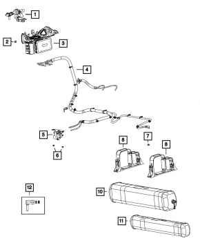 Ресивер пневмоподвески Jeep Grand Cherokee WL 22-26 большой, 11л