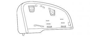 Крышка бокового зеркала левая Volvo XC40 19-26