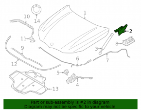 Петля капота права BMW 5 G60 24-26