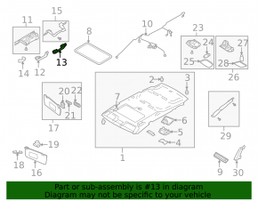 Ручка потолка задняя правая Subaru b9 Tribeca серая