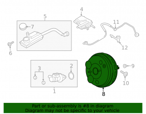 Вакуумный усилитель Ford Escape MK3 17-19 под start stop