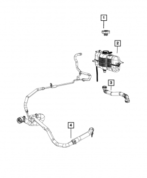 Расширительный бачок охлаждения Jeep Cherokee KL 19-22 3.2 с крышкой