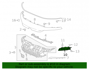 Крепление накладки решетки радиатора правое Honda Civic XI FE/FL 22-24 4d