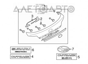 Эмблема SUBARU двери багажника Subaru Outback 10-14