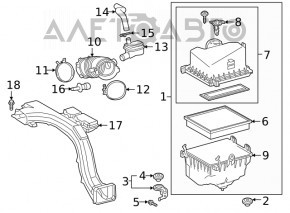 Воздухоприемник Toyota Rav4 19-23 2.5