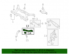 Рычаг продольный задний левый Subaru Outback 10-14