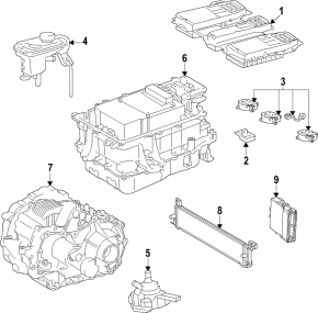 Hybrid Vehicle Computer Control Module Toyota Highlander 20-26