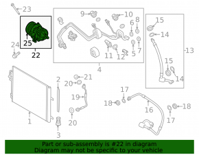 Компрессор кондиционера Land Rover Range Rover Evoque 12-15 2.0