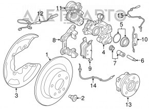 Кожух тормозного диска задний левый BMW X2 F39 18-23