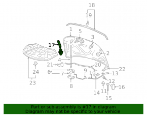 Петля капота левая VW CC 13-17 рест