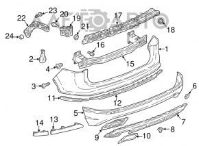 Обрамлення глушника праве VW Tiguan 18-21 хром, подряпини, тички, здувся хром