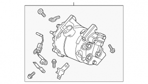 Компресор кондиціонера Honda CRV 15-16