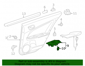 Накладка управления стеклоподъемником задним правым Toyota Prius 50 Prime 16-22 структура