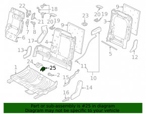 Заглушка Isofix заднего ряда Audi Q5 8R 09-17 серая