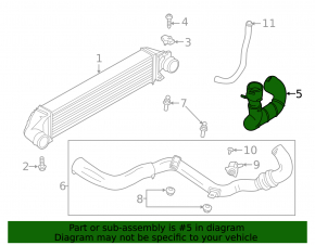 Патрубок правый Ford Escape mk3 17-19 2.0T