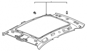Обшивка потолка Volkswagen ID.4 21-22 под панораму, черная
