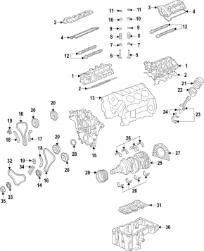 Крышка коленвала Kia Sorento 16-20 3.3