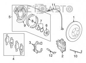 Суппорт в сборе задний правый Mercedes W164 ML W251 R