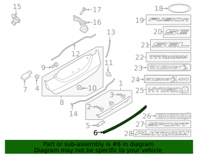 Молдинг крышки багажника Ford Fusion mk5 17-18 хром, сломано крепление