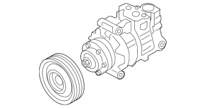 Компресор кондиціонера Audi A5 F5 21-25 MHEV R1234YF
