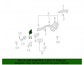 Петля двери верхняя задняя правая Lexus RX300 98-03
