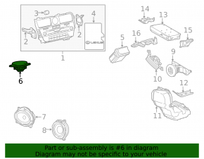 Динамик торпедный центральный Lexus RX350 RX450h 16-22