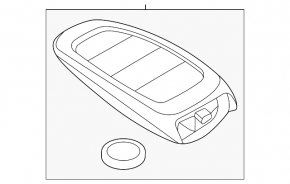 Ключ smart Hyundai Tucson 22 4 кнопки, потерт, тычки