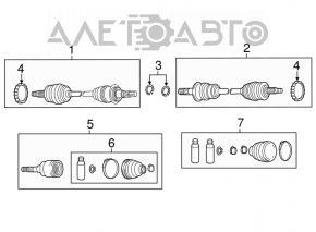 Привод полуось задняя левая Mazda CX-7 06-12