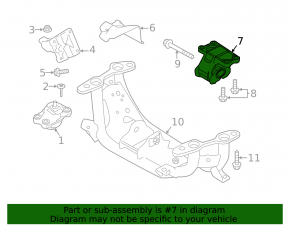Подушка двигателя задняя Land Rover Discovery 17-23 3.0, MHEV