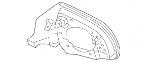 Корпус дзеркального елемента BMW X5 F15 14-18 лівий під BSM
