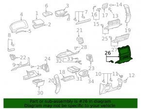 Накладка панели управления климат контроля Lexus GX470 03-09 серая