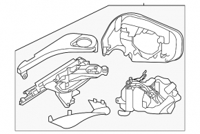 Зеркало боковое левое в сборе Subaru Outback 20-25 Limited, подогрев, память, BSM