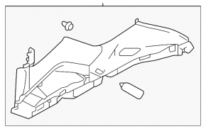 Накладка задньої стійки ліва верхня Subaru Impreza 5d 17-23 сіра