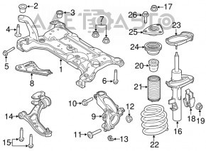 Подрамник передний Ford Focus mk3 11-18