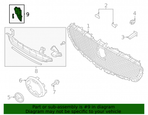Кронштейн решетки радиатора grill правый Mazda CX-30 20-23