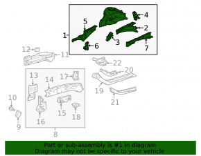 Четверть передняя левая Toyota Prius V 12-17