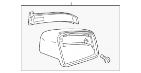 Крышка правого зеркала Mercedes E-class W212 13-16 белая