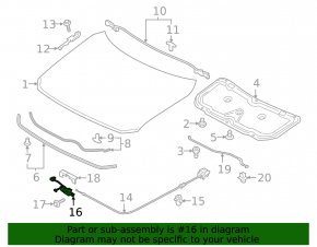 Замок капота Mazda CX-5 17-24 с датчиком