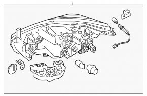 Фара передняя левая Nissan Murano z52 15-18 в сборе дорест LED