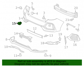 Заглушка буксировочного крюка заднего бампера Honda Civic X FK 17-21 5D
