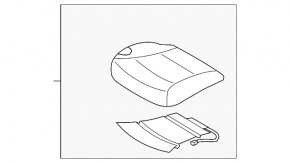 Сидіння водія Hyundai Sonata 11-14 без airbag, електро, шкіра темно-сіре