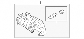 Суппорт в сборе задний правый Ford Mustang mk6 15-23 2.3T